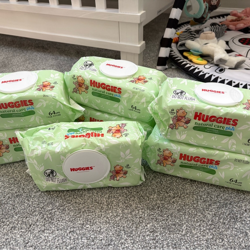 Huggies Natural Care Plus Baby Wipes x7 - Picture 2 of 2